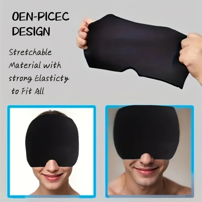 1PC Chilled Gel Eye Mask Migraine Hat Migraine Relief Cap-All-Round Cold Compress Eye Mask,Relief for Men,Women,Seniors,Eye Care