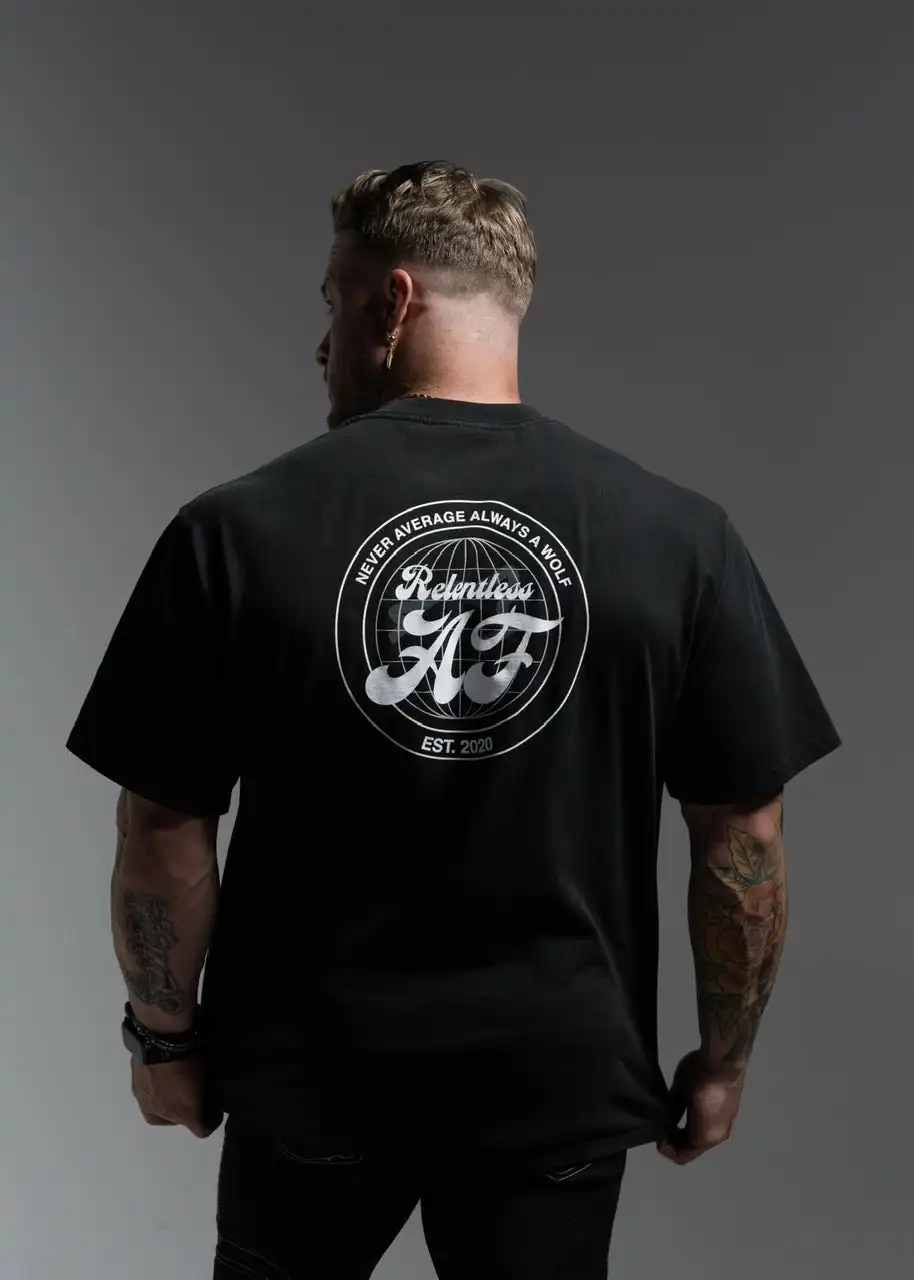 Core _RELENTLESS_ Graphic T-Shirt GYM Daily Fitness Can Wear Cotton T-shirt To Absorb Sweat and Breathe