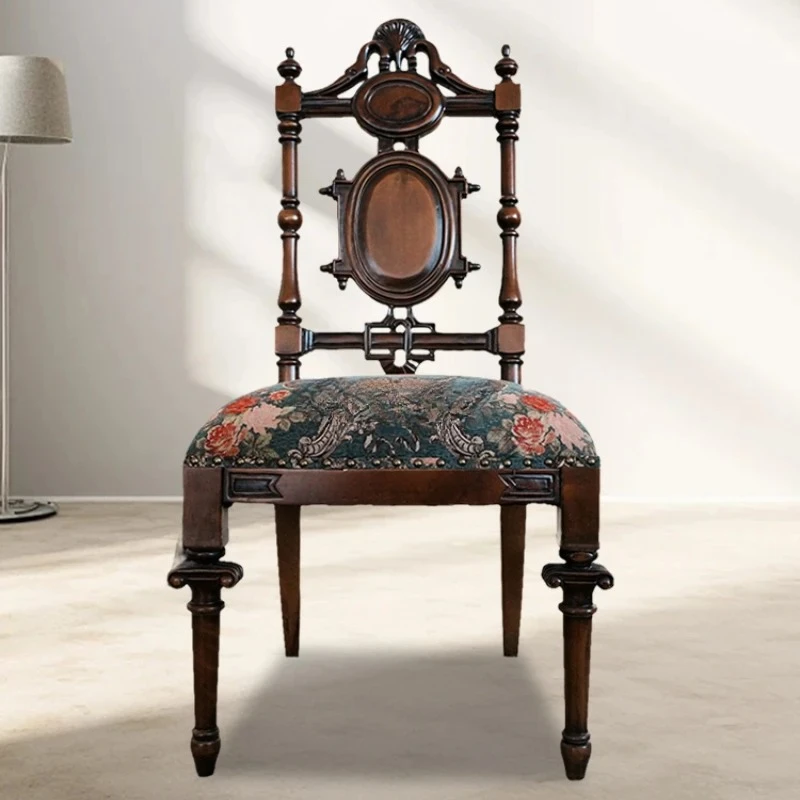 

Обеденный стул из массива дерева, старая мебель для стула для отдыха и учебы