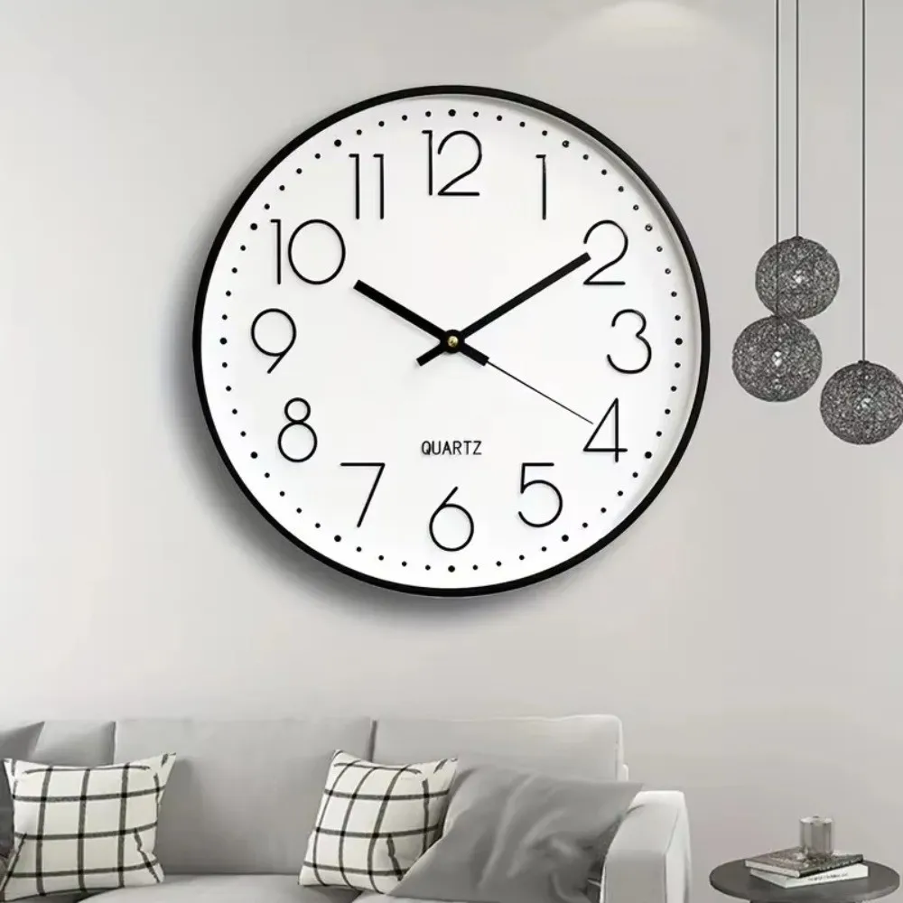 Minimalist 8 Inch Digital Wall Clock Silent Battery Operated Wall Mounted Clock Easy Read Numbers Hanging Clock For Home Decor