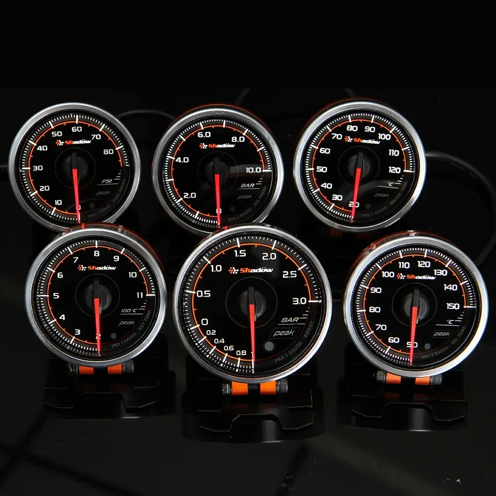 10 Bar Electronic Auto Oil Press Gauge 2 Inch 52mm And Clear Face Classic Car Oil Pressure Gauge