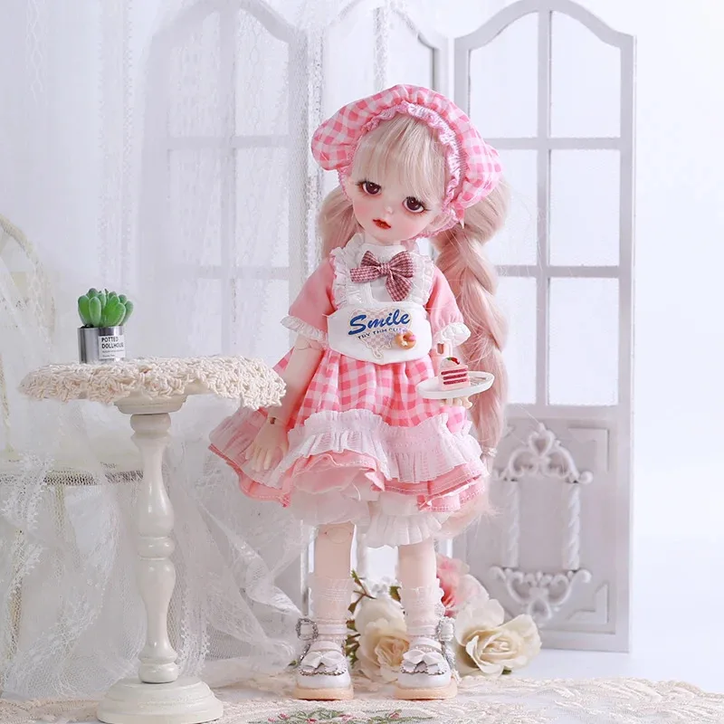 Mode mignon 1/6 BJD vêtements accessoires robe de chambre ensemble 30 cm poupée tenue vêtements fille jouet cadeau poupée