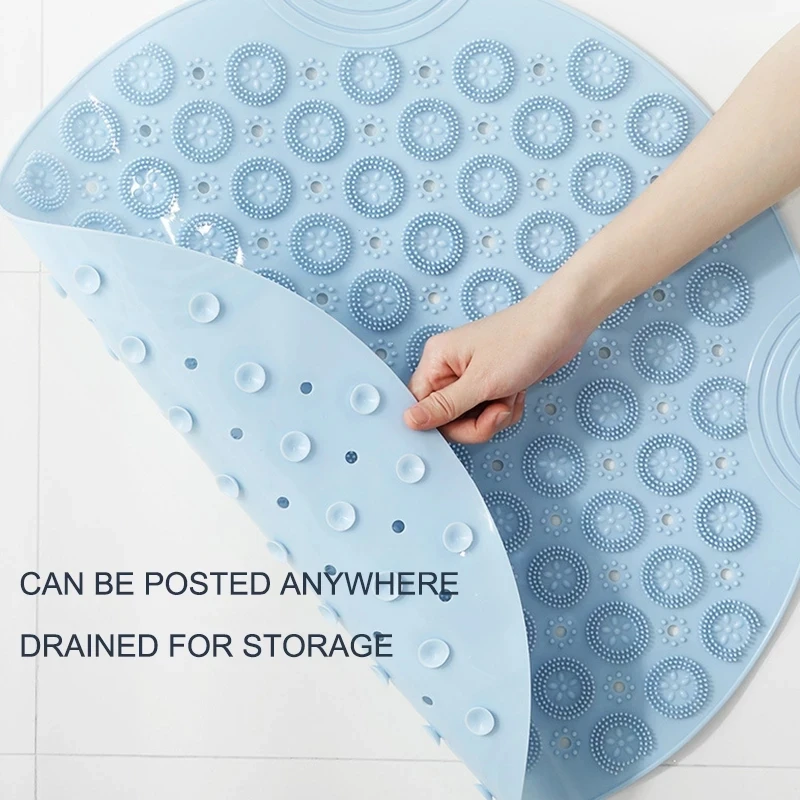 Non-slip Round Bathroom Mat Massage Pad Foot Safety Shower Bath Mat Floor Drainage Suction Cup Bathroom Anti Skid Pad