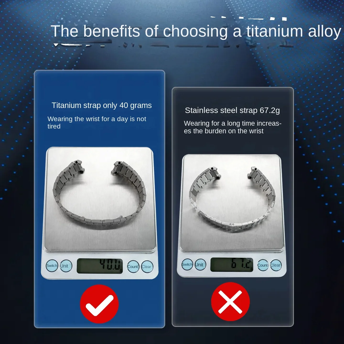 حزام من سبائك التيتانيوم لسلسلة بولغاري OCTO 103297 103464 102713 103610 حزام ساعة خفيف الوزن 40 ملم للرجال 30 ملم + أداة