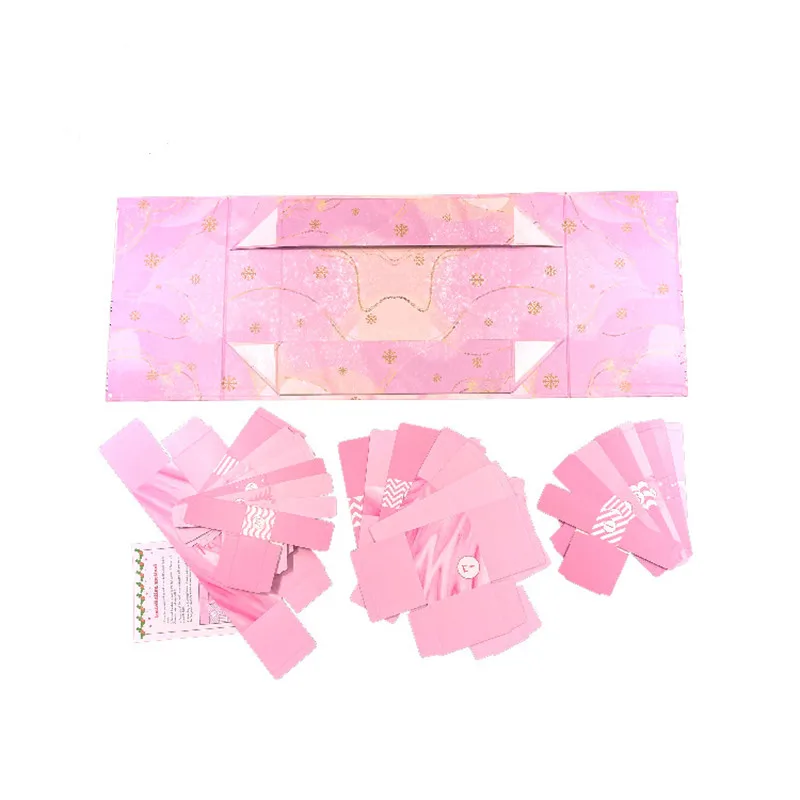 Customization.Customization.Christmas Packaging Gift Box Luxury Custom Lipstick Storage Make up Cosmetics Advent Calendar Box Wi