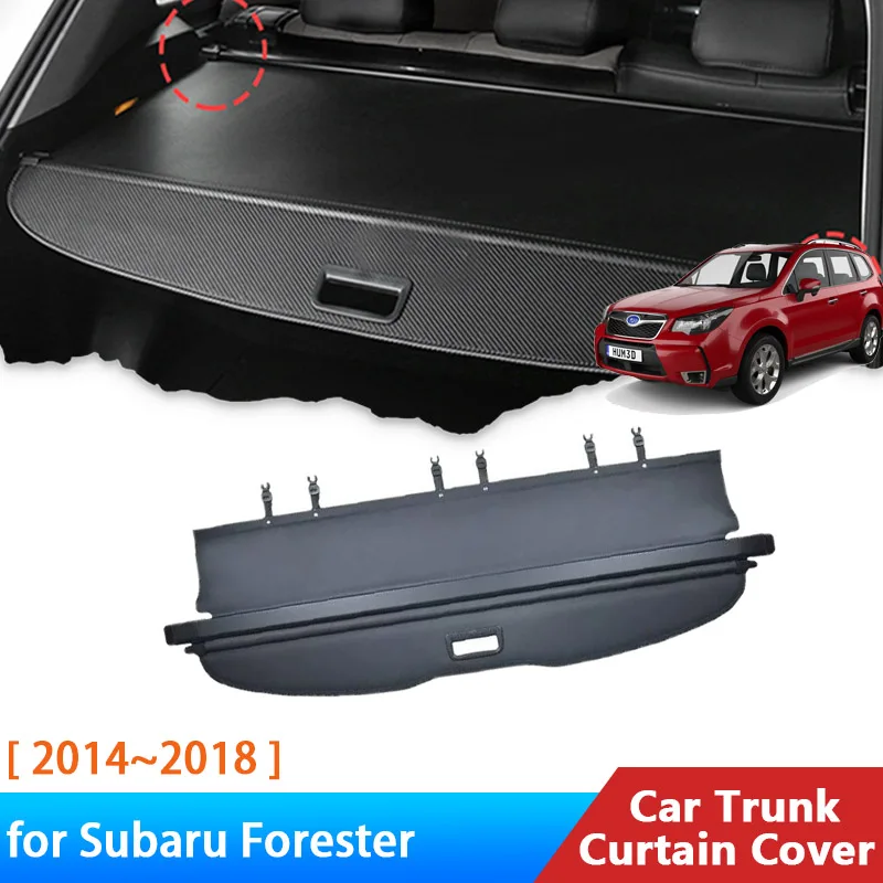 

For Subaru Forester SJ 2014 2015 2016 2017 2018 Accessories Car Trunk Cargo Cover Mat Rear Boot Curtain Retractable Anti-peeping