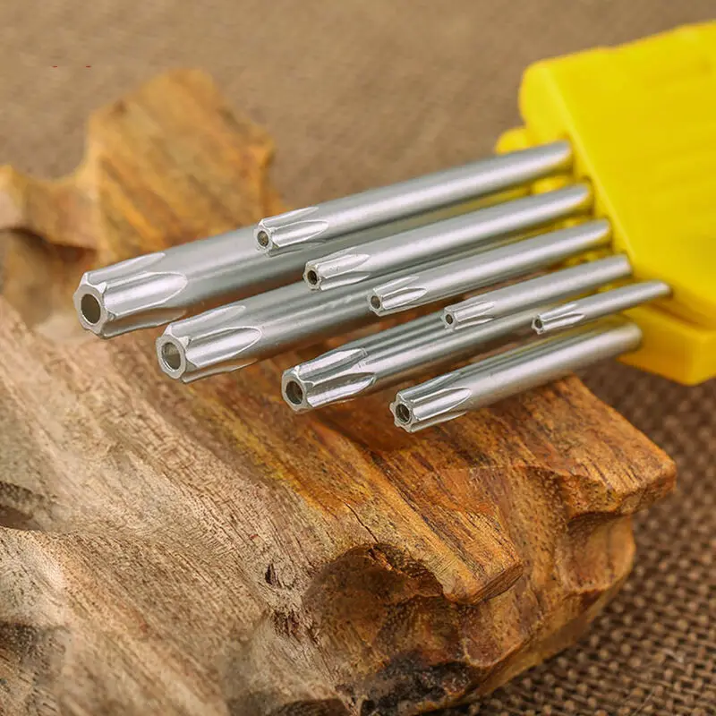 9pcs L Style Six Lobe Torx Screwdriver Wrench Set T10 T15 T20 T25 T27 T30 T40 T45T50 Tamper Proof Security Bolt Screw Driver Key - view 6