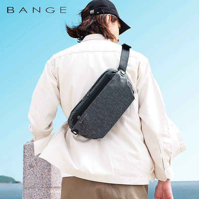 BANGE Tide Chest Package Waterproof and Erosion Resistant Young Fashion Sports Chest Bag Short Trip Messengers Bag