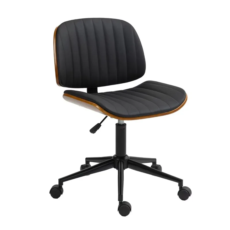 silla-de-oficina-moderna-2026-de-madera-de-nogal-respaldo-medio-ajustable-en-altura-para-espacios-pequenos-con-rayas-verticales-negras-sin-brazos-giratoria-con-ruedas