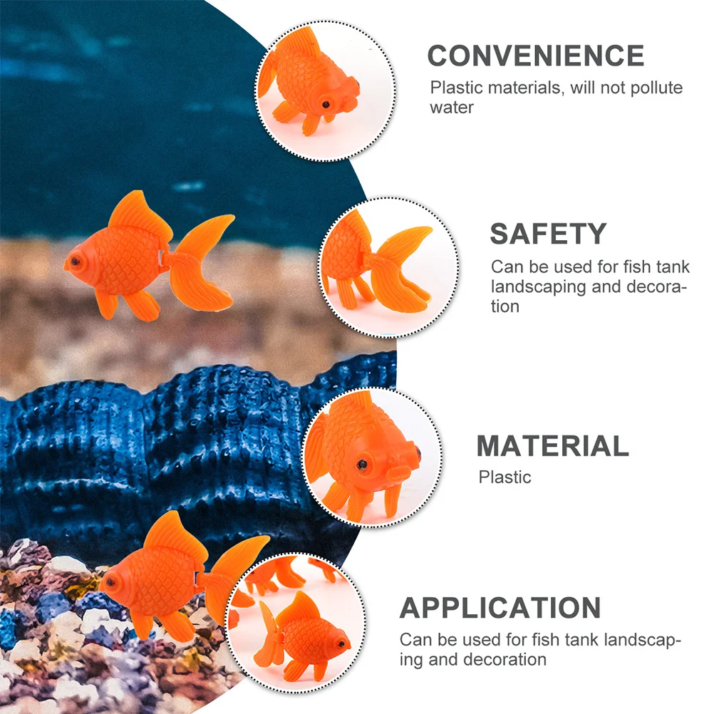 

20Pcs Fake Tropical Fish Goldfish Ornament Small Exquisite Use Aquarium Decor Fake Fish Goldfish Ornament
