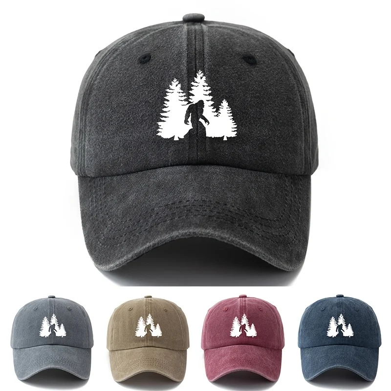 

Men's Gorilla Pine Tree Baseball Cap | Adjustable Snapback for Hiking Sports, Unique Graphic Gift for Dad & Boyfriend