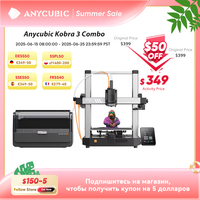 ANYCUBIC Kobra 3 Combo Multi-Color FDM Print in 4 to 8 Color 3D Printer With Max 600mm/s Printing Speed Build Size 250x250x260mm