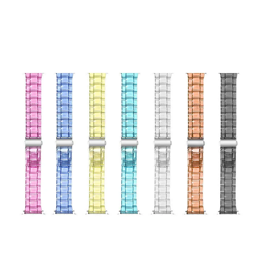 22mm 20mm para Huami Amazfit Bip 6 5 3 Pro U Pro S Lite Active 2 GTS GTR 2 2e 3 4 Mini Pro correa de resina transparente pulsera