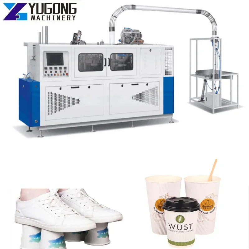 YG Logo Printed Disposable Paper Cup Making Machine Small Business Widely Using Paper Cup Lids Production Line for Singapore