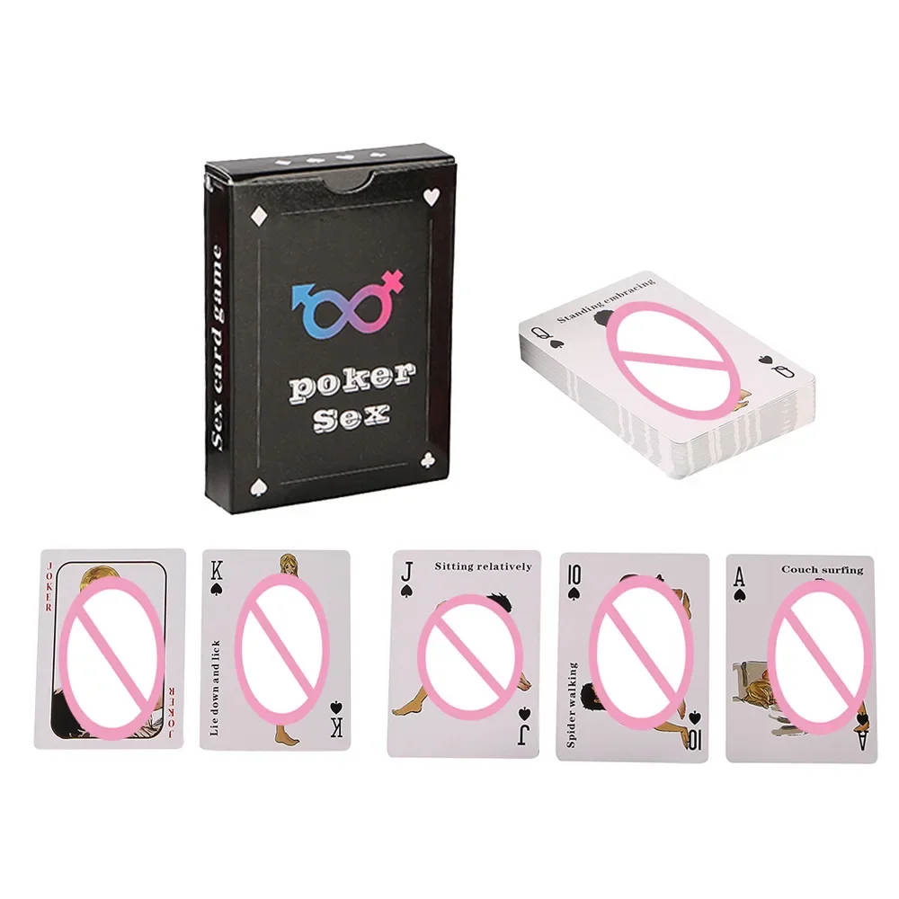 54pcs Full English Sex Posture Poker SX Cards Couple Bedroom Couple Flirting Alternative Game Cards - view 4