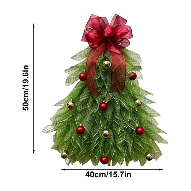 Simulation de guirxiété d'arbre de Noël, décoration de porte, accessoires de jardin, cadeaux extérieurs, maison, vacances, cour