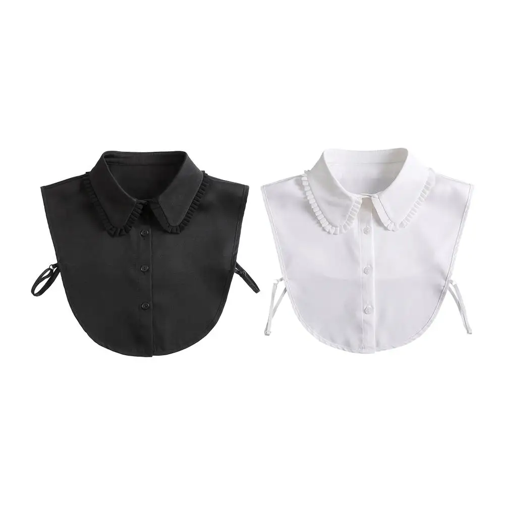 Womens Detachable Fake Collar Vintage Solid False Lapel Women Blouse Clothes Accessories P6l0