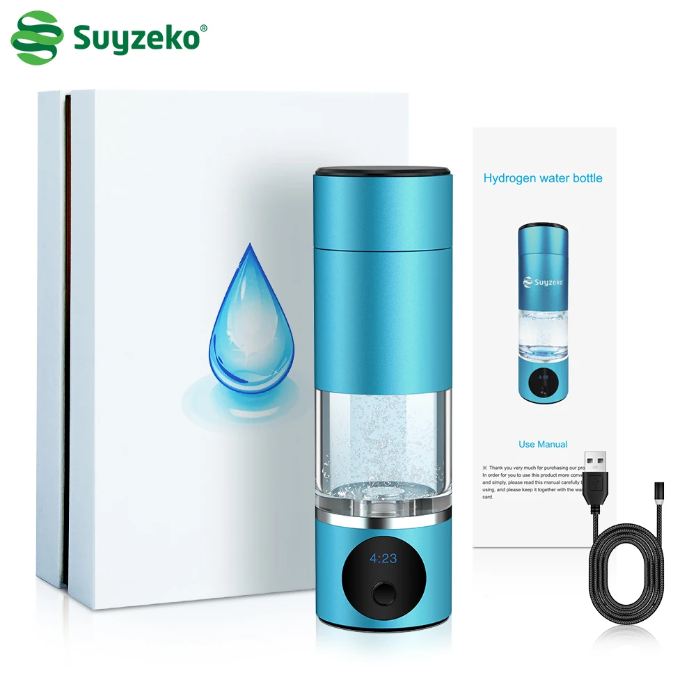 Suyzeko 6000ppb Hydrogen Water Bottle 230ML Hydrogen-Rich Water Cup Water Generator Purifier H2 Concentrator Portable 2024 Gifts