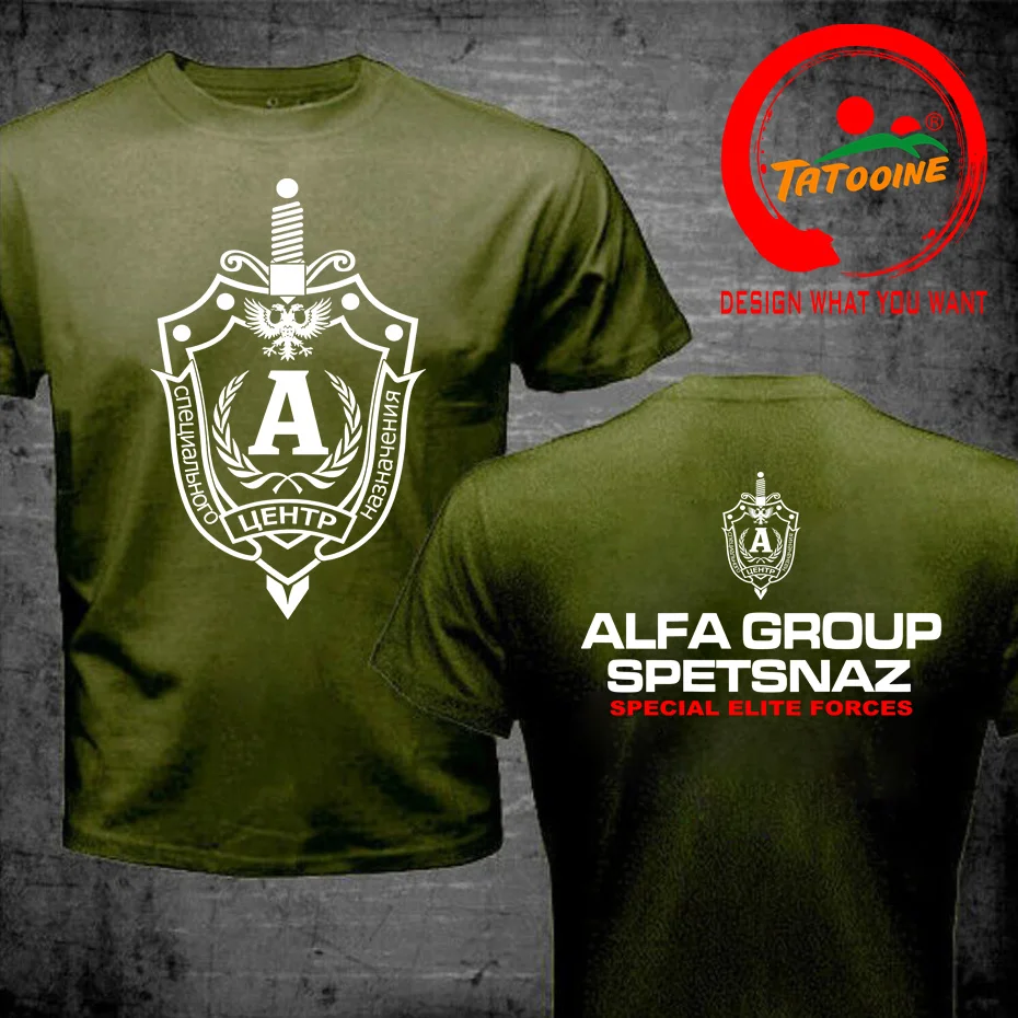 Russian Spetsnaz Alfa Alpha Unit Counter Terrorist Special Unit Forces T Shirt Men Funny Russian Army Alpha Group Sniper T-Shirt