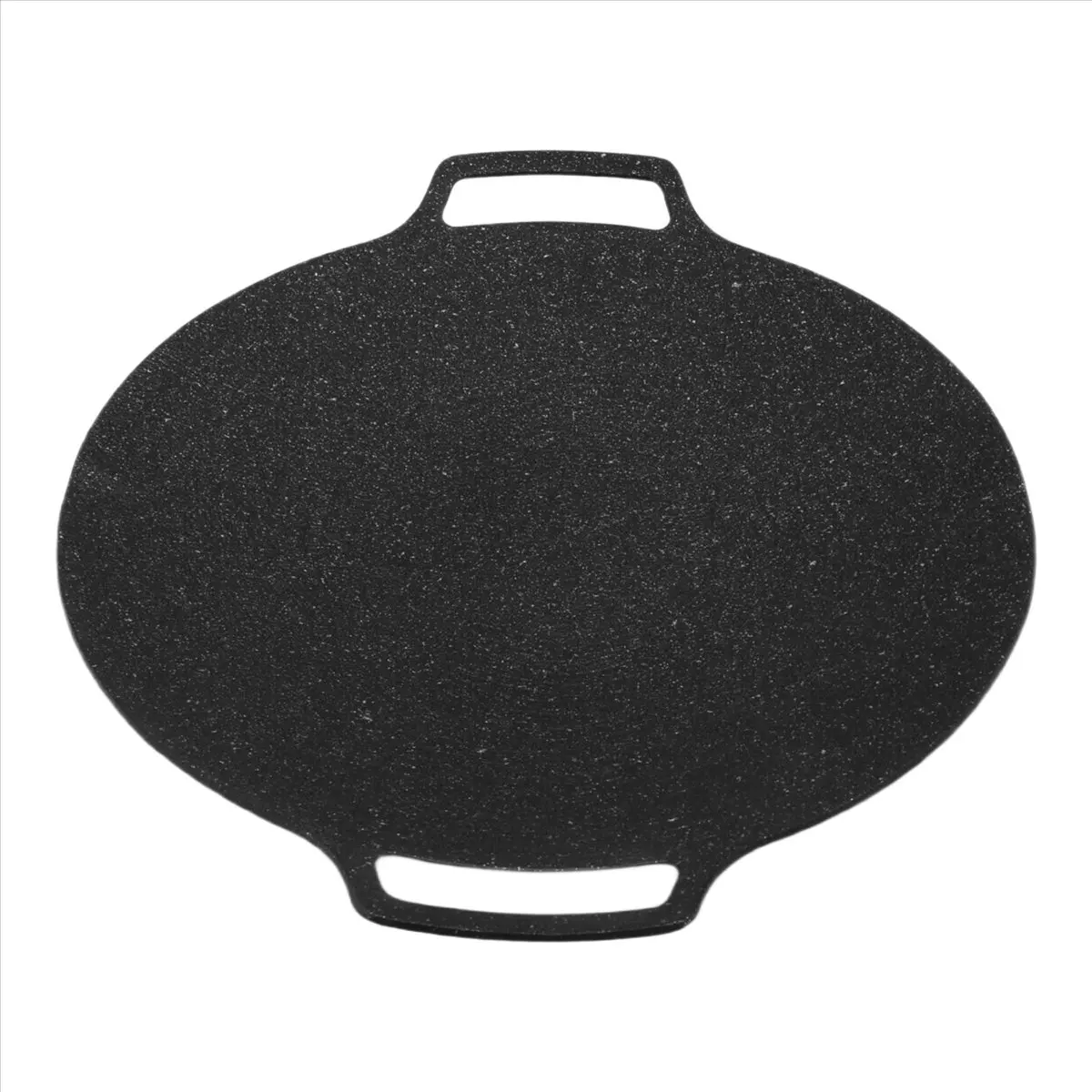 【STOCK】35cm Thick Cast Iron Frying Pan Flat Pancake Griddle Non-Stick Bbq Grill Induction Cooker Open Flame Cooking Pot