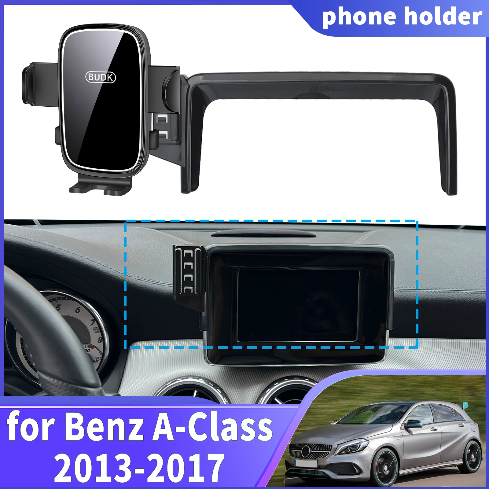 

fit for Mercedes-Benz A-Class A CLASS 2013-2017 Navigation Phone Holder Mount Customized Car accessoires