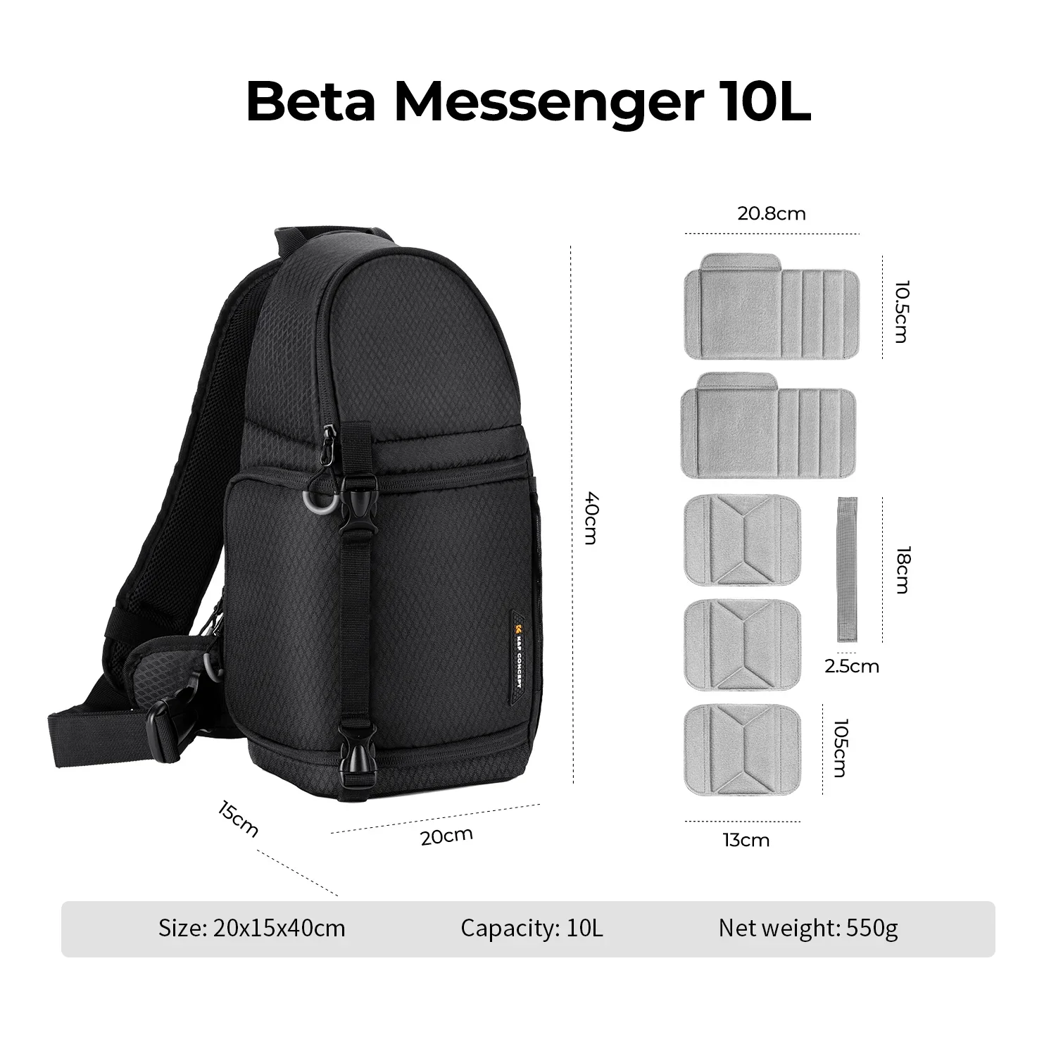 K&F CONCEPT New Pattern Waterproof Professional Camera Shoulder Bag For DSLR Camera Lens Travel Camera Bag