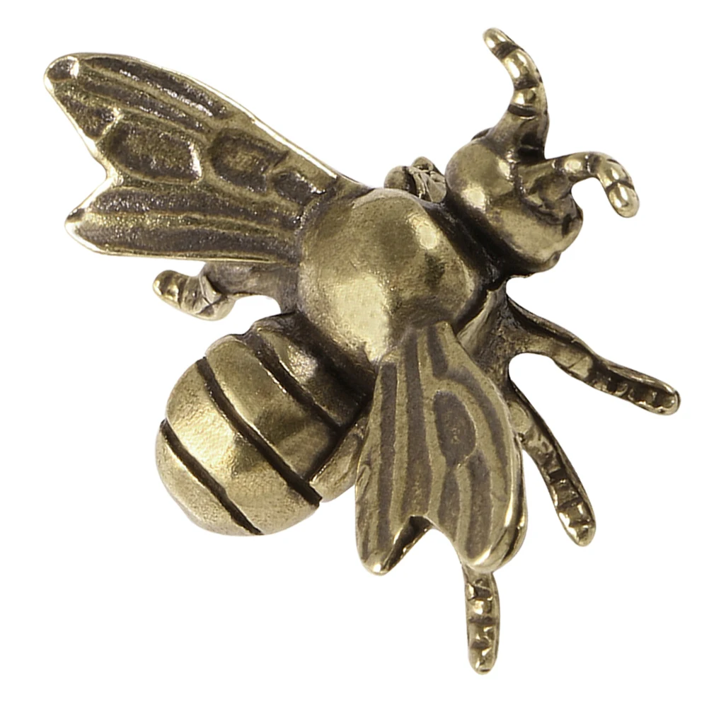 

Mini Bee Decoration Brass Figurine Office Stylish Details Portable Outdoor Smooth Surface Practical Gift