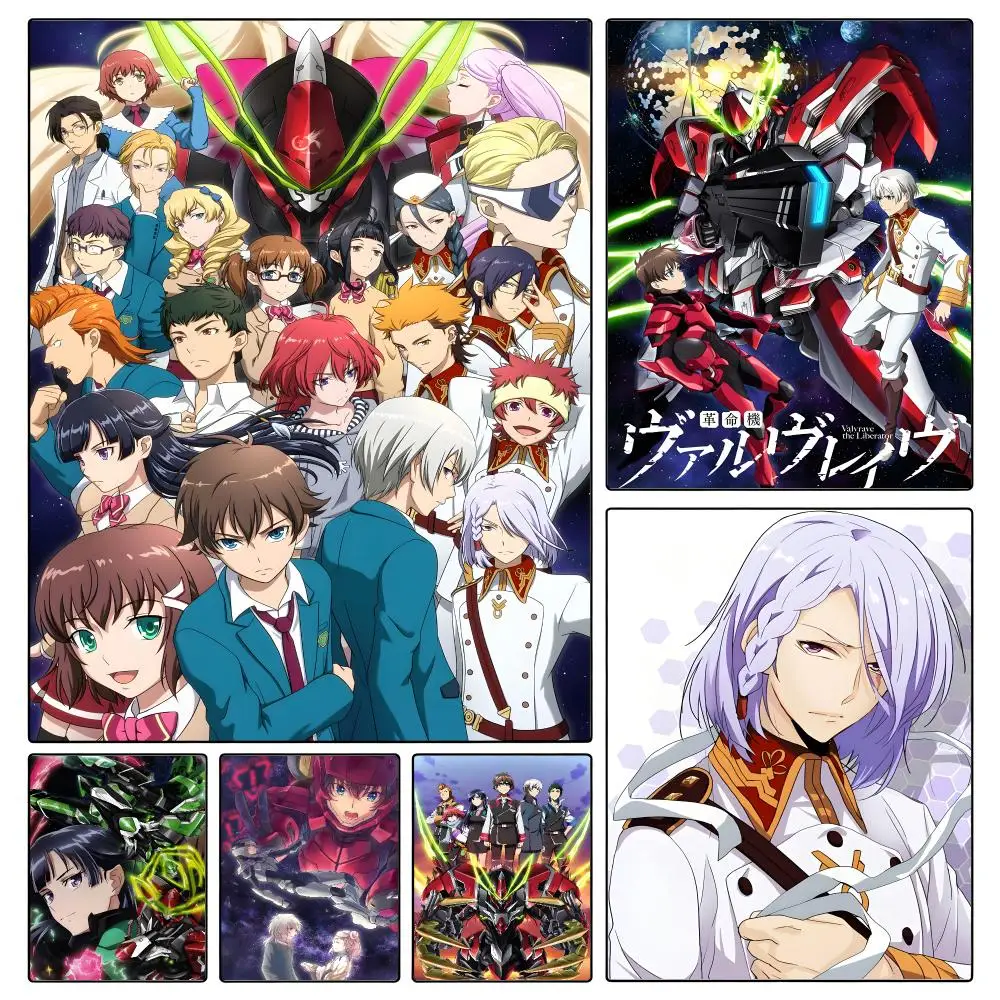 anime Valvrave the Liberator Poster Poster Waterproof HD Unframed Self‑Stick Decor Wall Art for Home Room Decoration Gift