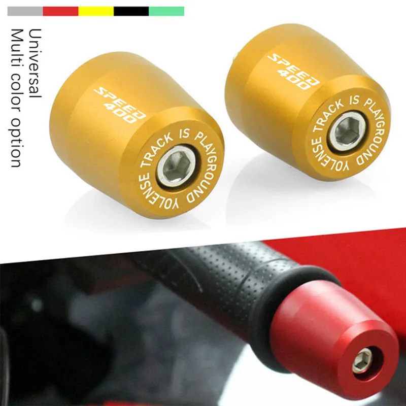 Universal Motorcycle CNC Handle Bar End Handlebar Grips Ends Cap Plug Slider Cover For Scrambler 400X For Speed 400