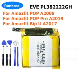 PL392223H PL382222H Original Battery For Huami Amazfit Bip U A2017 POP A2009 ,Pop Pro A2019 Smat Watch Battery 392223 235mAh