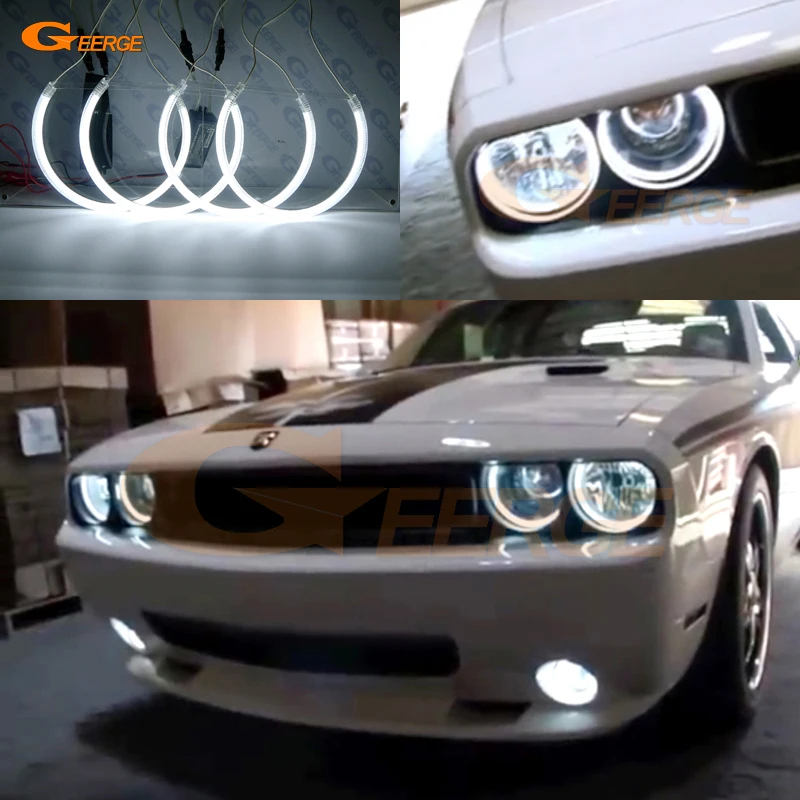 For Dodge Challenger 2008 2009 2010 2011 2012 2013 2014 Excellent Ultra Bright CCFL Angel Eyes Halo Rings Day Light