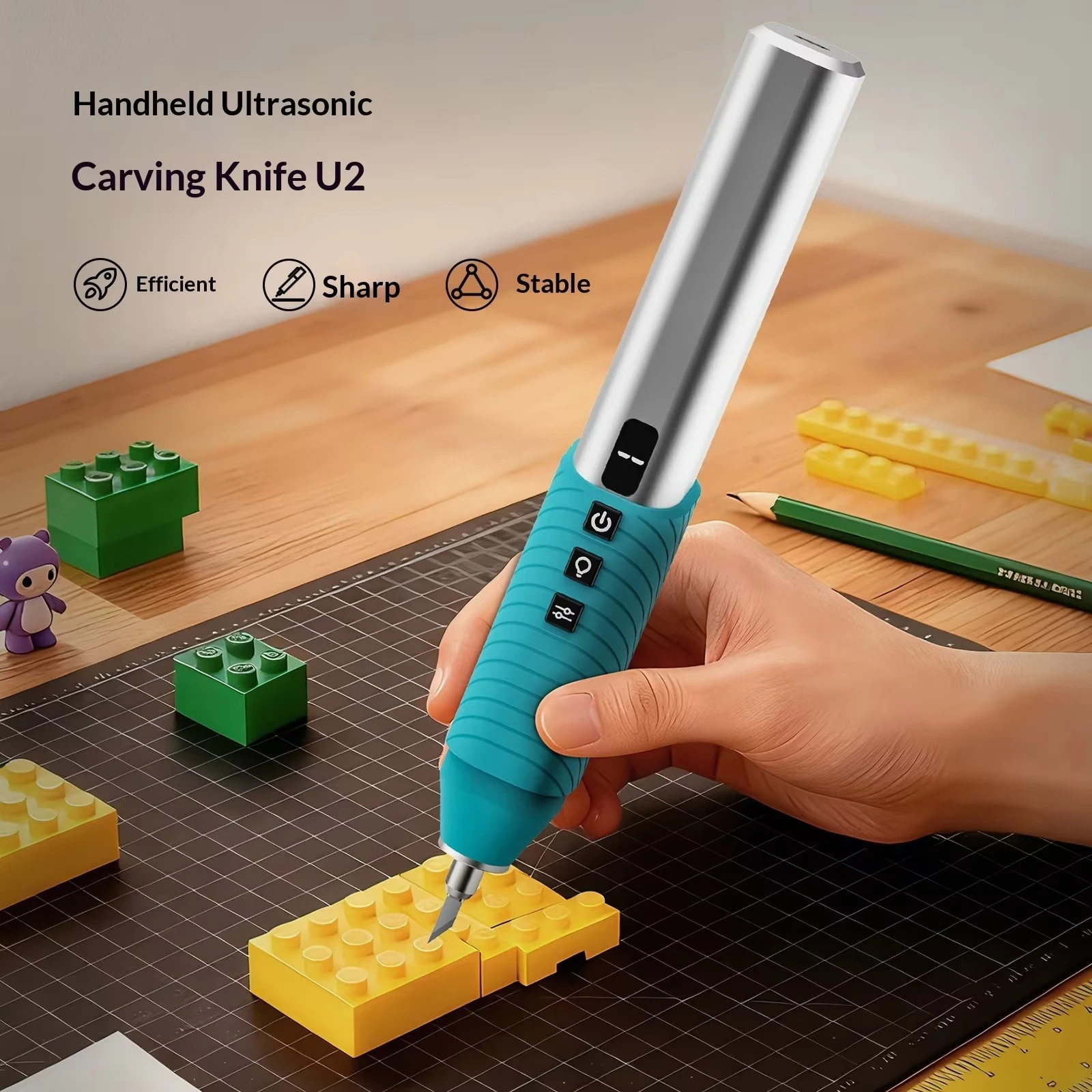 U2 Portable Ultrasonic Cutting Knife for Plastic Wood Chip Resin PCB Carbon Fiber-China Made