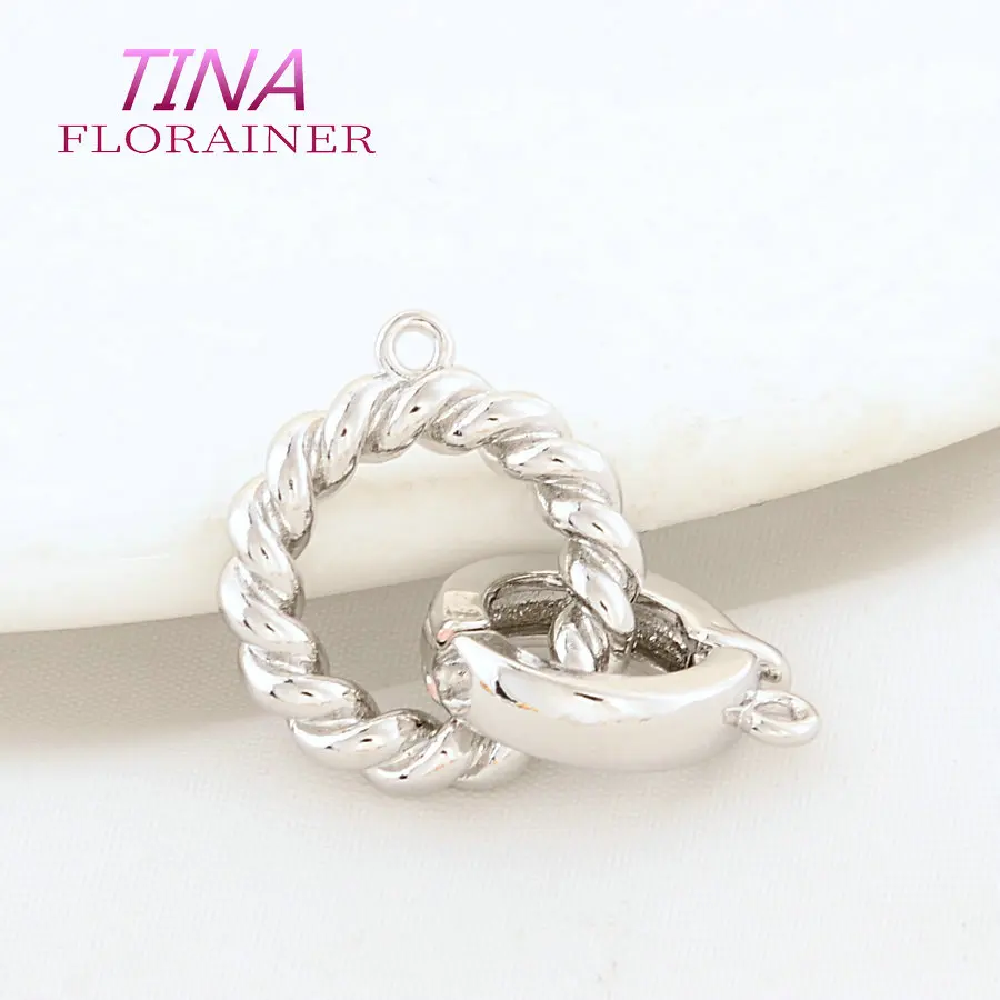 30MM 28MM 18K Gold Color Brass Round Bracelets Connect Clasps High Quality Diy Jewelry Findings Accessories