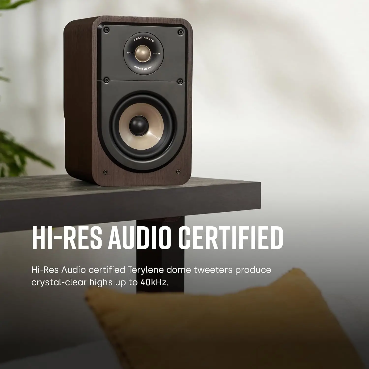 Pair, Stunning Black ES15 Surround Sound Speakers - Hi-Res Audio Certified,1