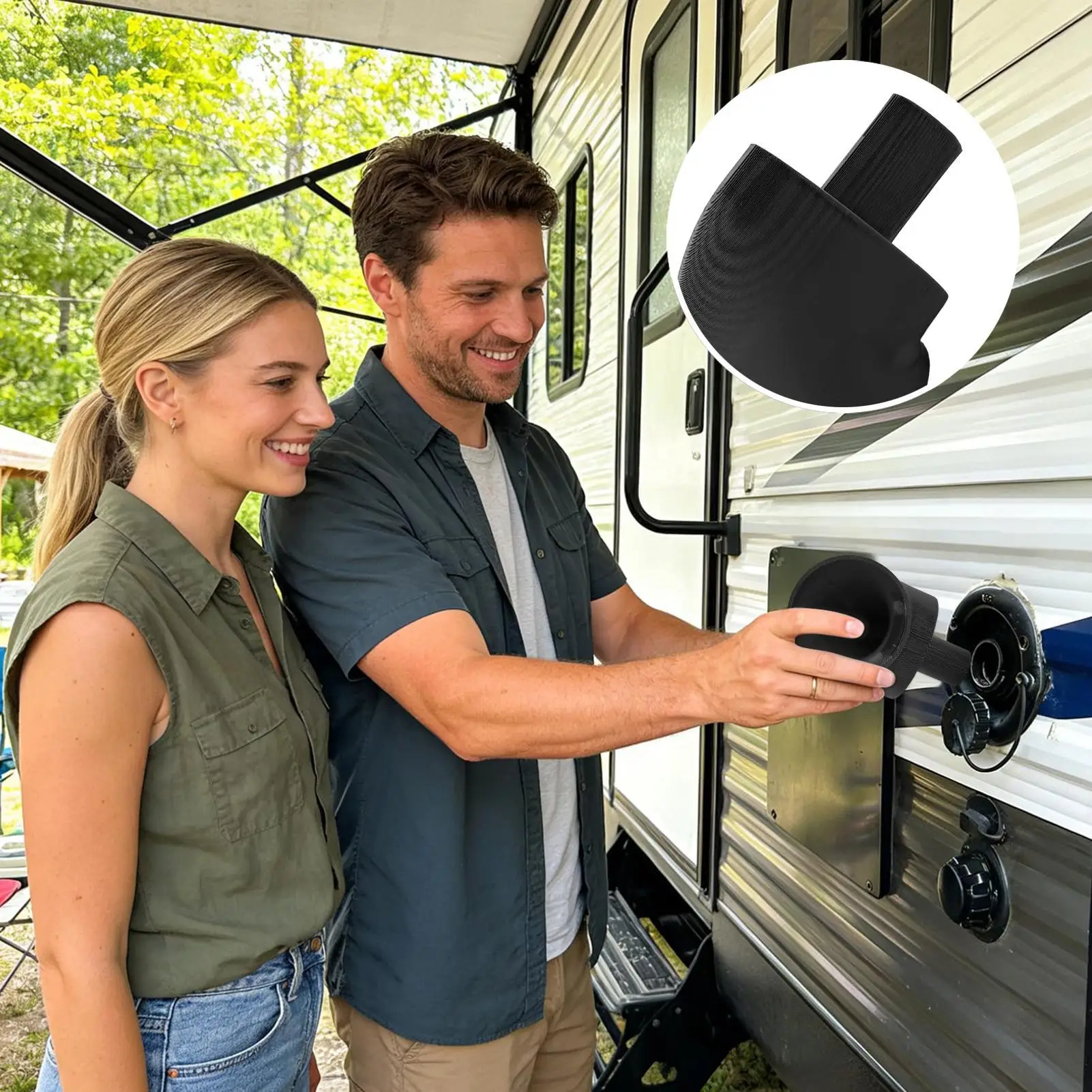 

Water Funnel For RV Portable Heavy Duty Tank Filler RV Filling Water Tank Funnel For Trailer Van Vehicle Outdoor Travel Camping