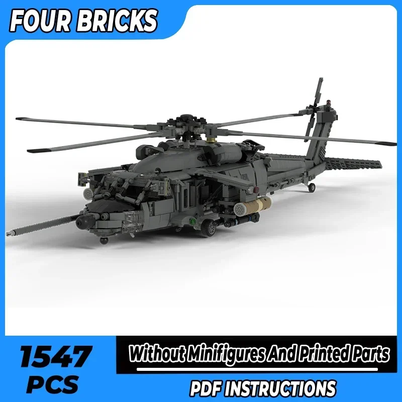 

Moc Building Bricks Military Model MH-60L Black Hawk Technology Modular Blocks Holiday Gifts Toys For Children DIY Sets Assembly