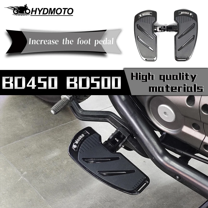 Motorcycle Accessories Footrest Billet Wide Foot Pegs Pedals Rest Footpegs For BENDA BD450 BD 450 BD500 BD 500