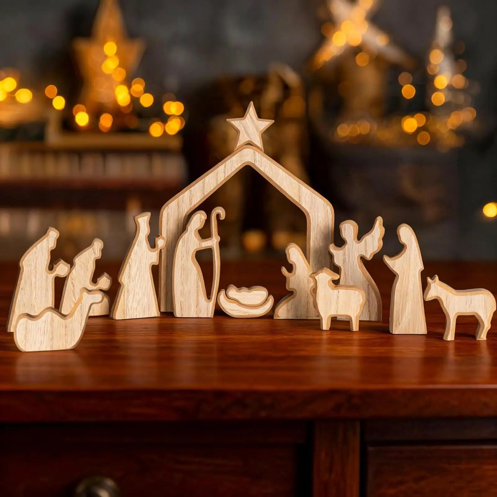 Christmas Nativity Christmas Religious Miniature Figurine Decoration Miniature Nativity Scene Statue For Tabletop Cabinet