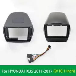 Car Radio Fascia For HYUNDAI IX35 2011-2017 10.1 / 9 Inch Frame Android 2Din MP5 Player Stereo Panel