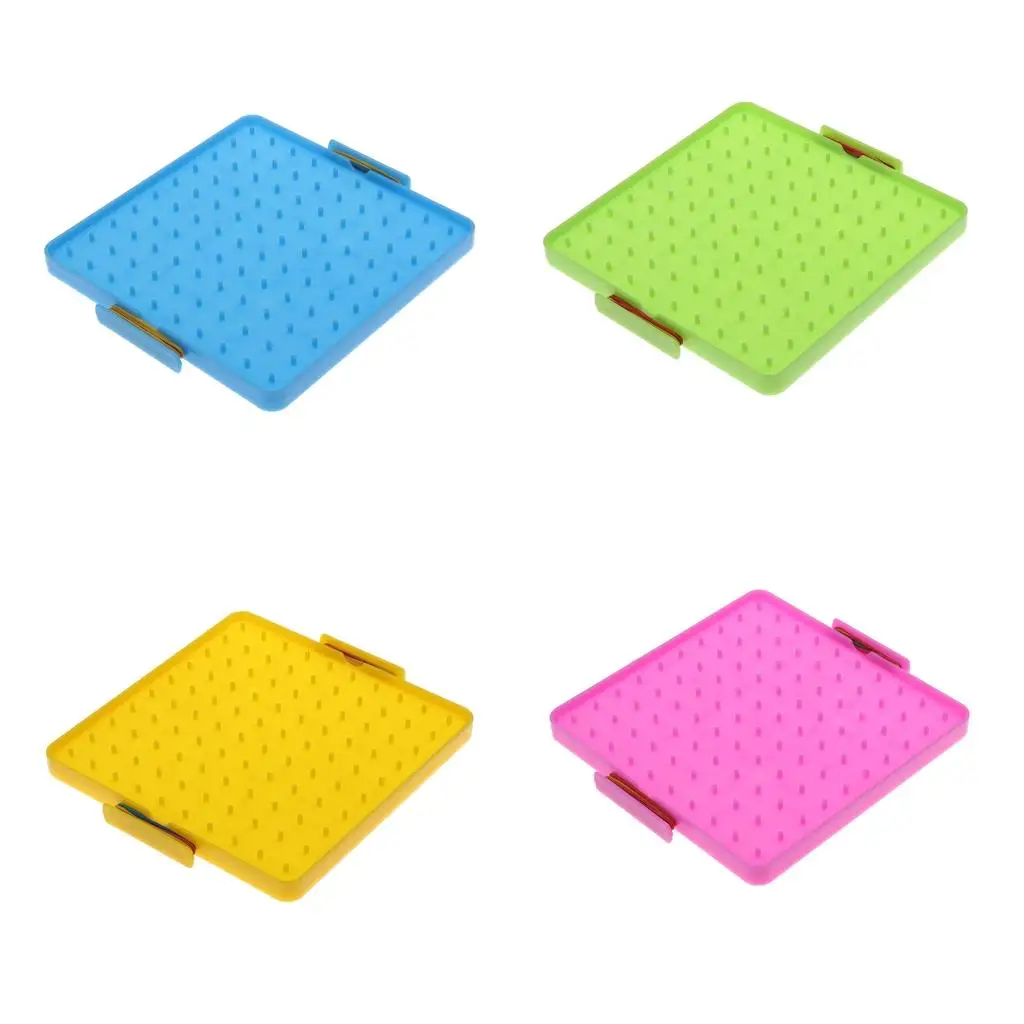 Assorted Geometric Learning Boards with Rubber Bands Classroom Set for Kids