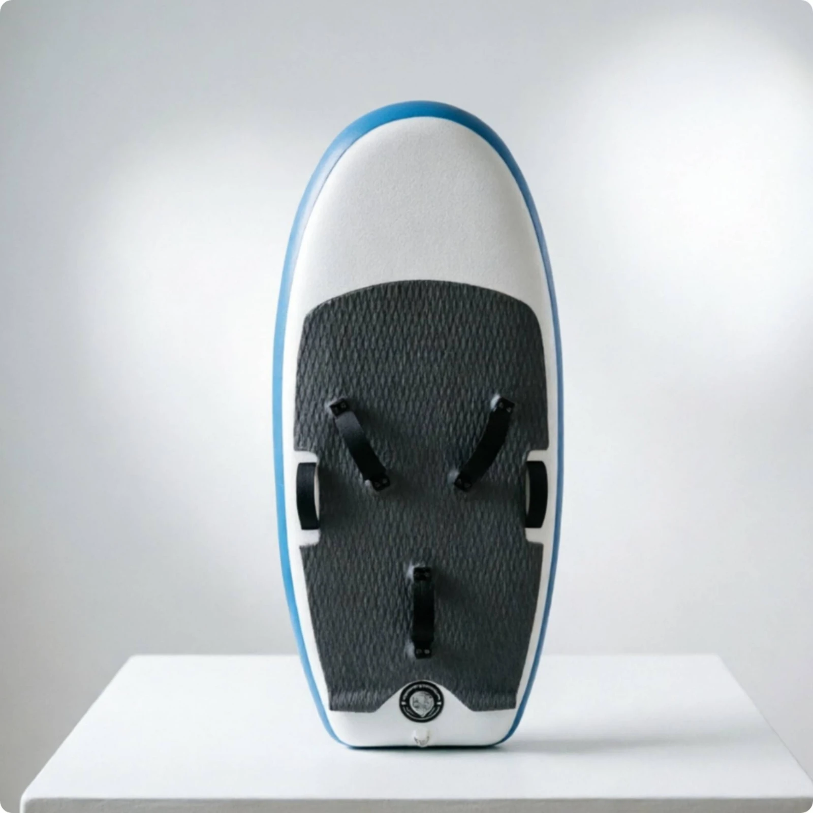 Imagen 3: Tabla de Surf Inflable con Superficie Texturizada, Tabla Ovalada con Asas de Transporte, Equipo Deportivo Acuático Portátil