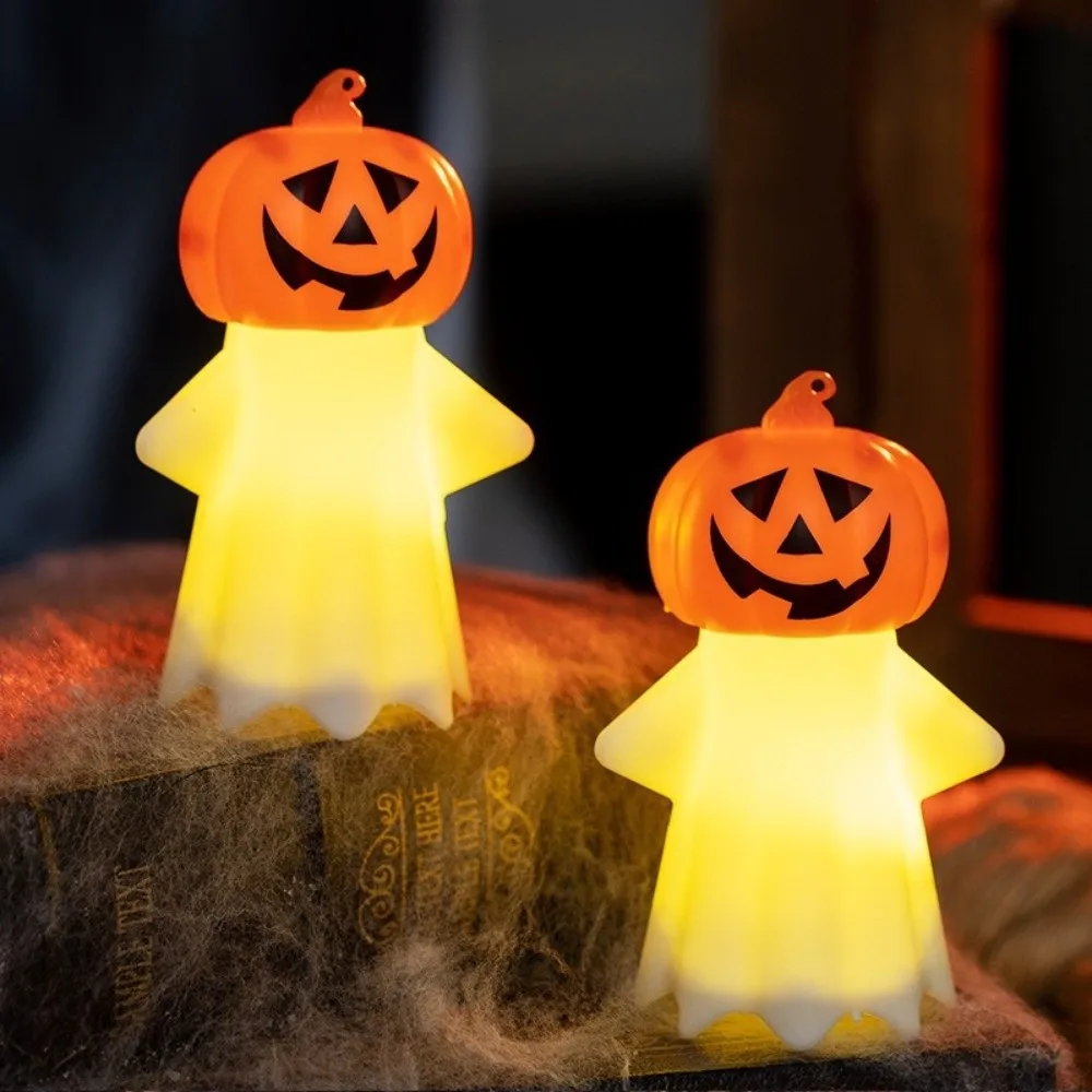 

Creative Portable Halloween Pumpkin Light Eye Protection Plastic Ghost Pumpkin Lamp Spooky LED Night Light Kids Room