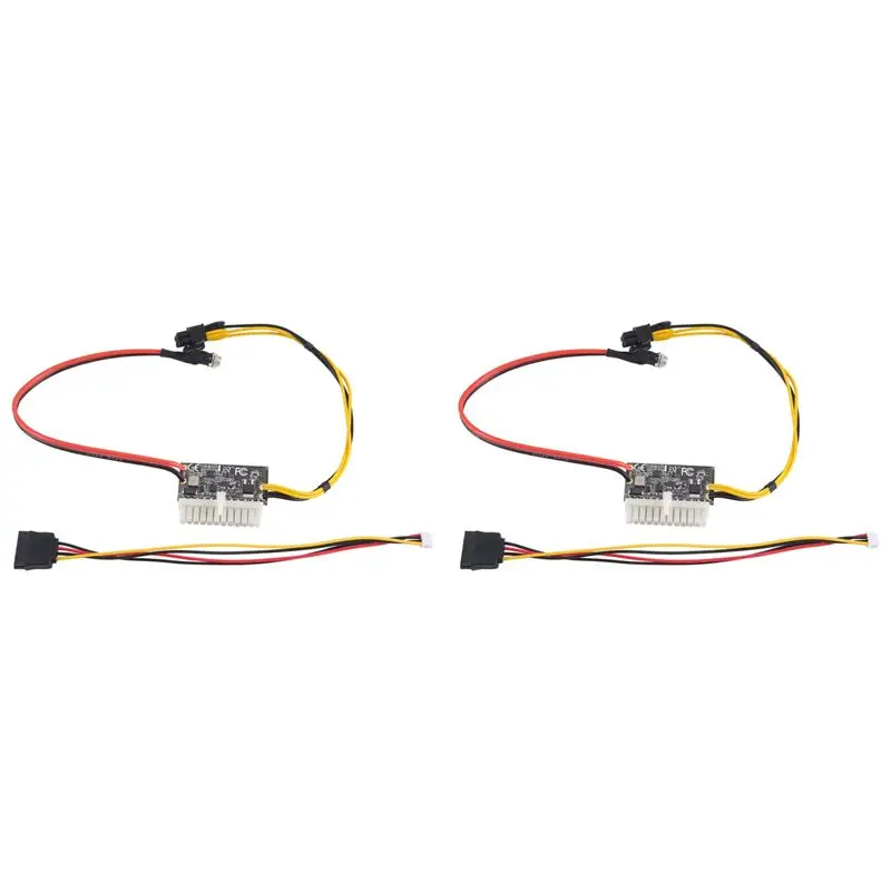 Exquisite-2X High Power 300W 12V DC5.5X2.5MM Input DC-ATX PSU Pico ATX Switch Mining PSU 24Pin MINI ITX DC ATX PC Power Supply