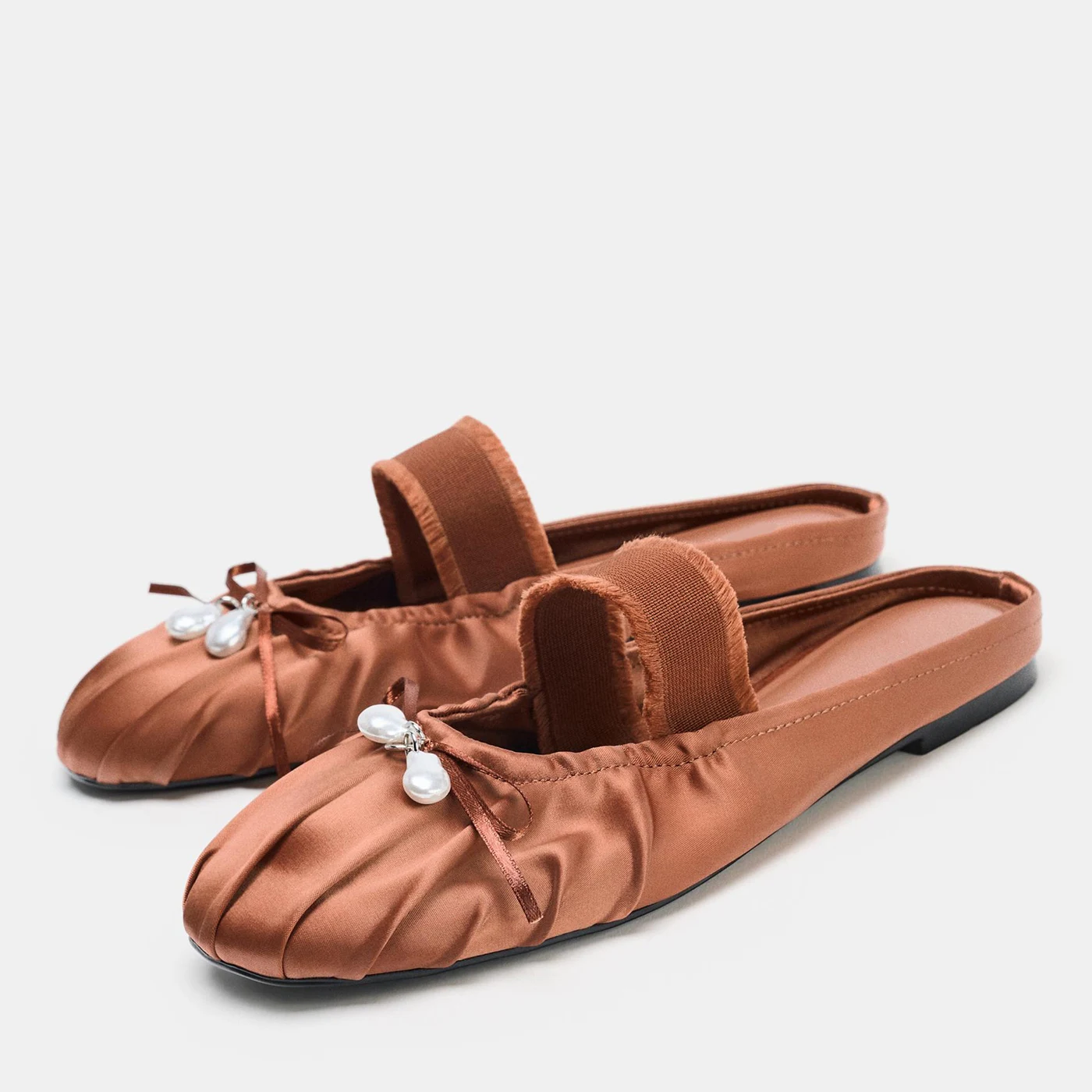 silk-satin-texture-women's-flat-pumps-with-heel-pearl-decorated-slip-on-semi-slippers-round-toe-casual-rubber-sole