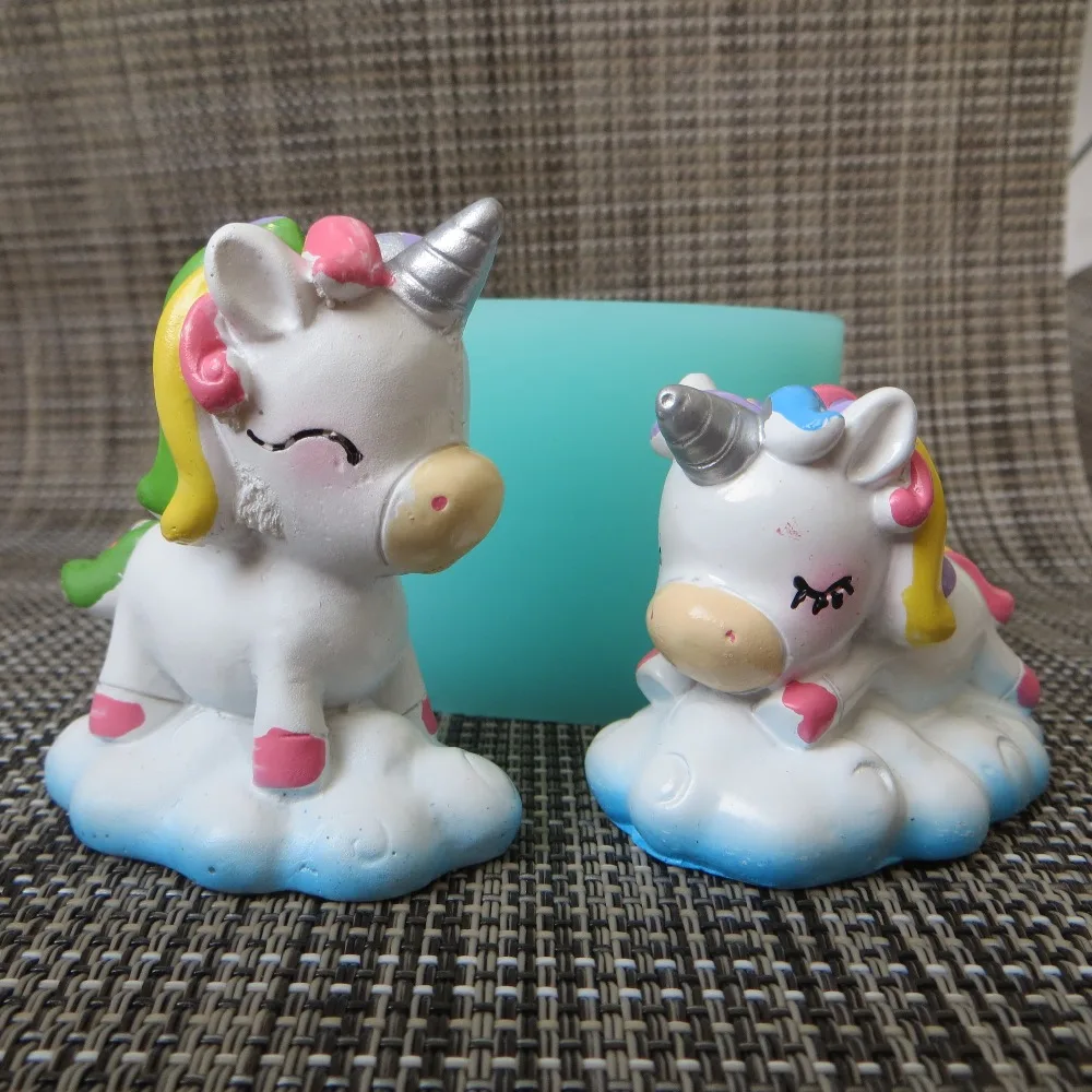 Mol Cute 3d Dreaming Unicorn Mold Silicone Fondant Mould Chocolate Mousse Cake Molds Candle Aroma Stone Resin Clay PRZY