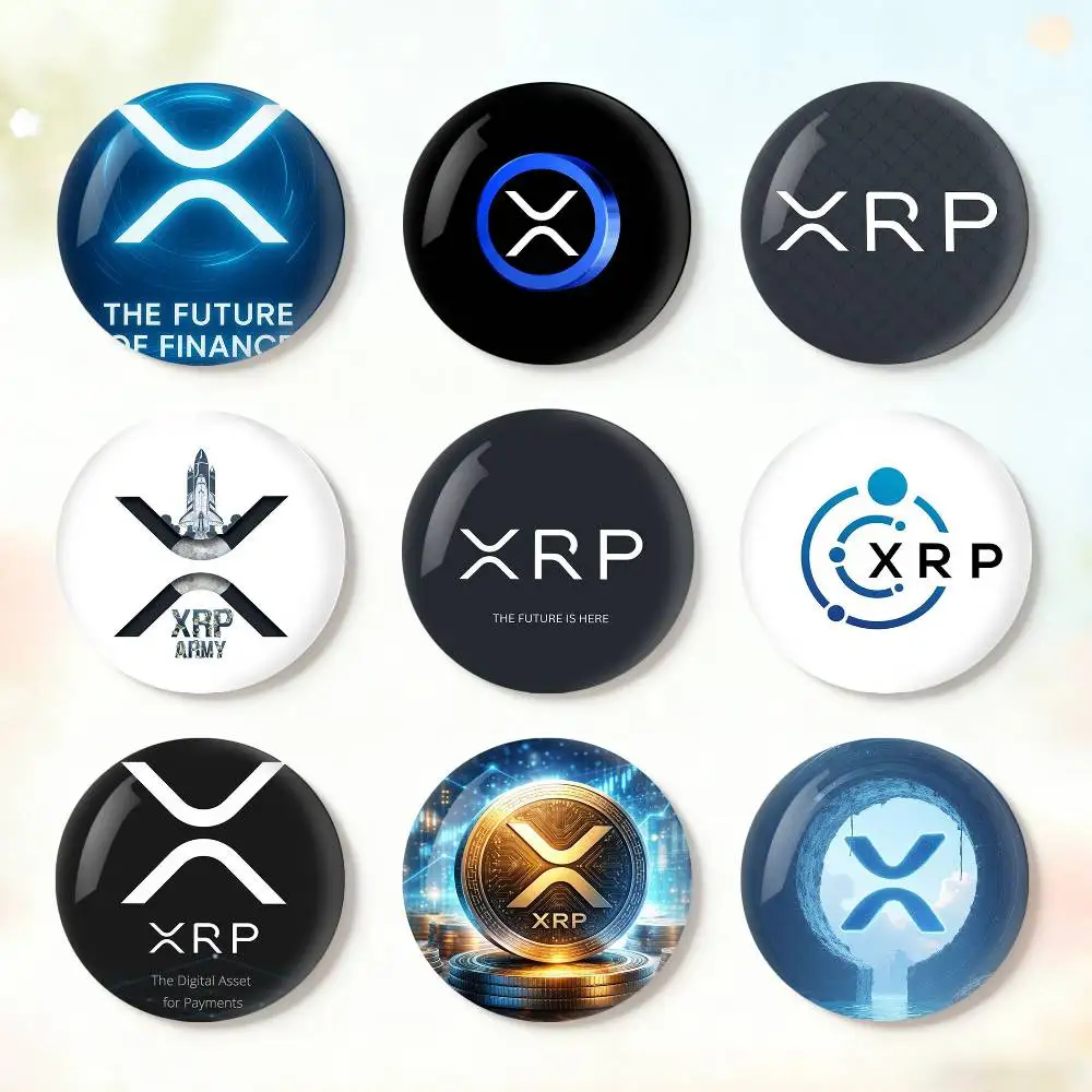 

X-Xrp R-Ripple Badge Tinplate Soft Button Pin Brooch Metal Badge Custom Jewelry Accessories Hat Bag Lapel