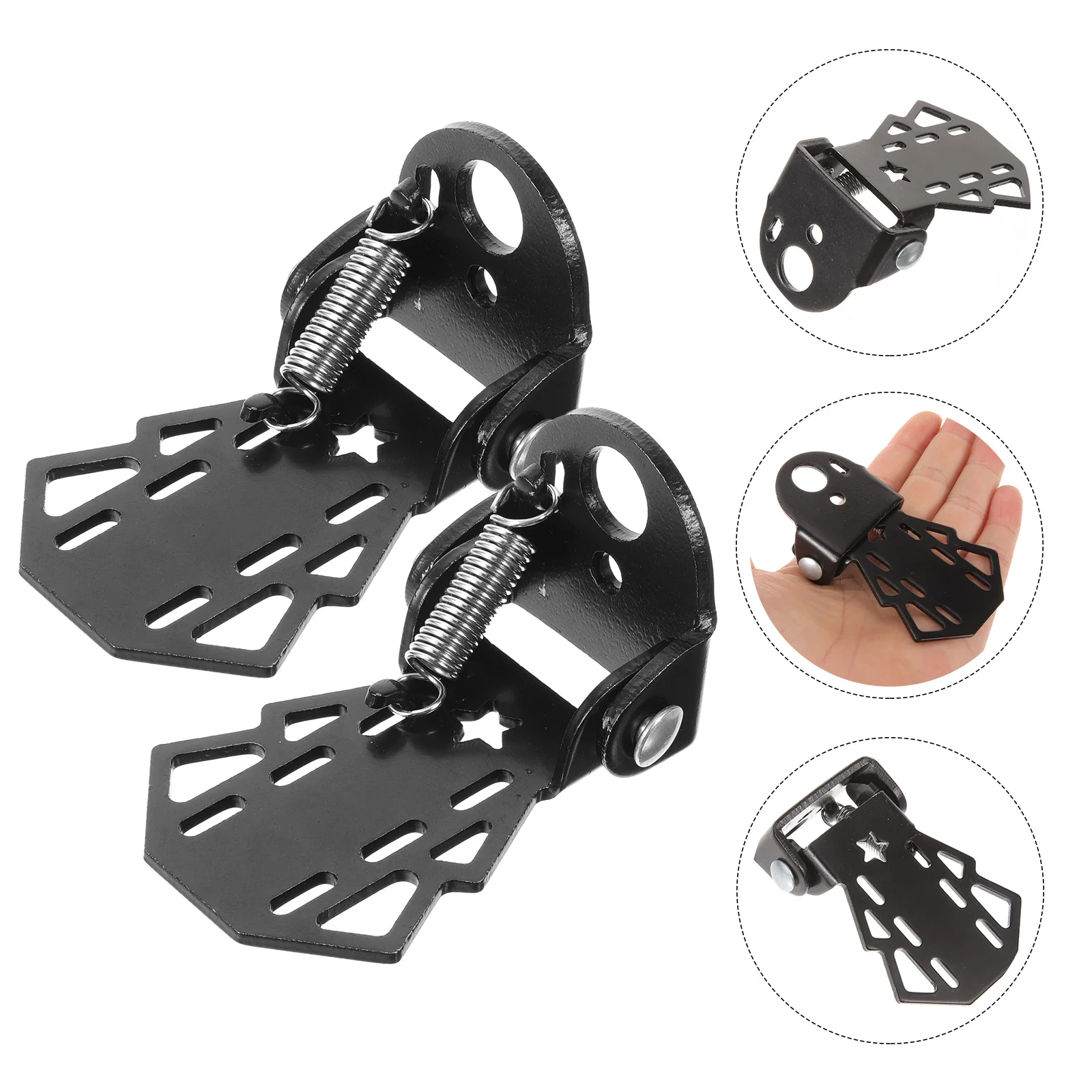 

2pcs Bicycle Pedals Folding NonSlip Rear Seat Footrest Steel Material Durable Black For Mountain Bike Accessories