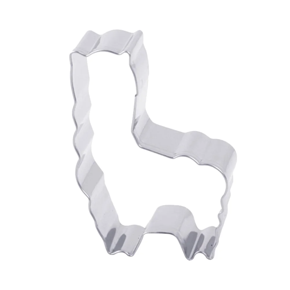 Stainless Steel Animal Cookie Cutters DIY Biscuit Baking Tools Alpaca Shape Mold for Fondant Dough Candy Pastry Baking