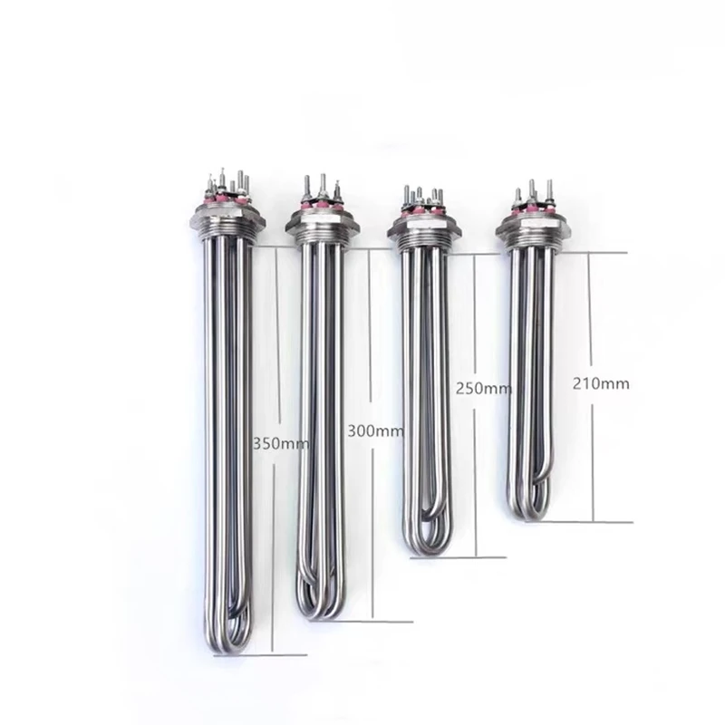 

NEW DN40 304SS 220V/380V 3KW/6KW/9KW/12KW Tubular Water Heating Element Spare Parts for Boiler Air Tank