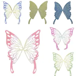 1Pair Butterfly Pattern Lace Collar DIY Embroidered Appliques Lace Butterfly Wing Sew on Patches for Dress DIY Craft Decoration